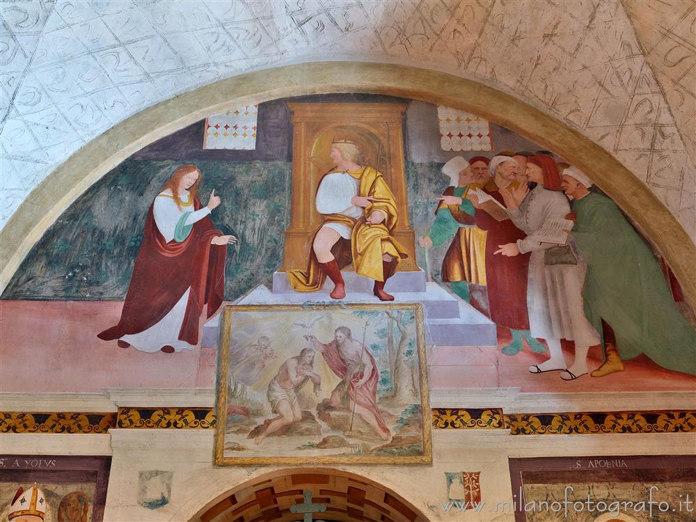 Sesto Calende (Varese, Italy) - Lunette of the Chapel of Santa Caterina in the Abbey of San Donato